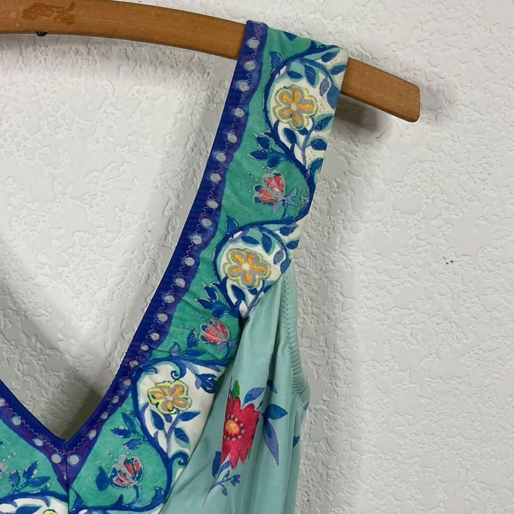 Gideon Oberson V Plunge Floral Swimsuit